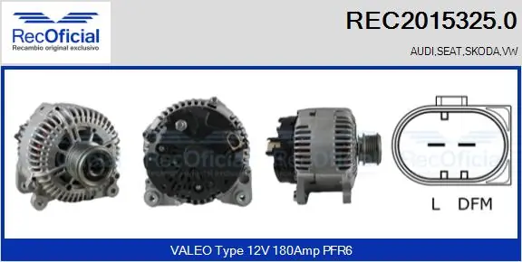 RECOFICIAL generátor - REC2015325.0 - TothCarparts