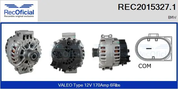 RECOFICIAL generátor - REC2015327.1 - TothCarparts