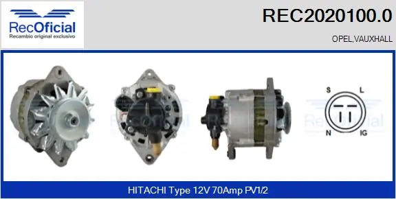 RECOFICIAL generátor - REC2020100.0 - TothCarparts