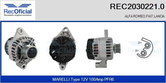 RECOFICIAL generátor - REC2030221.0 - TothCarparts