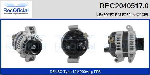 RECOFICIAL generátor - REC2040517.0 - TothCarparts