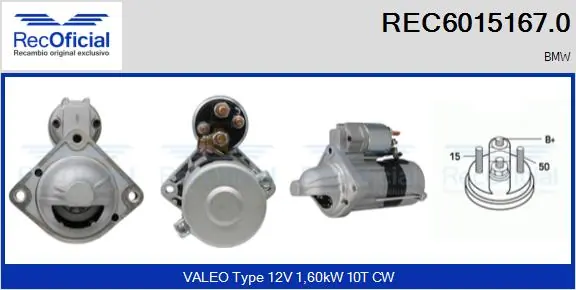 RECOFICIAL önindító - REC6015167.0 - TothCarparts