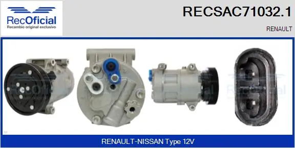 RECOFICIAL kompresszor, klíma - RECSAC71032.1 - TothCarparts