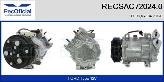 RECOFICIAL kompresszor, klíma - RECSAC72024.0 - TothCarparts