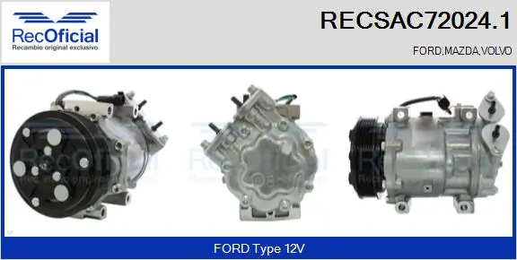 RECOFICIAL kompresszor, klíma - RECSAC72024.1 - TothCarparts