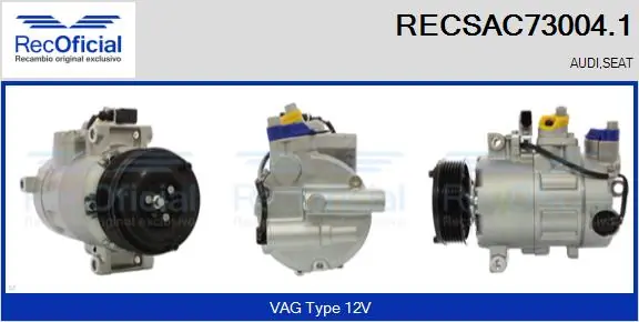 RECOFICIAL kompresszor, klíma - RECSAC73004.1 - TothCarparts
