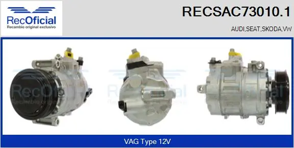 RECOFICIAL kompresszor, klíma - RECSAC73010.1 - TothCarparts