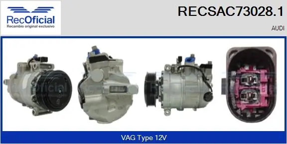 RECOFICIAL kompresszor, klíma - RECSAC73028.1 - TothCarparts