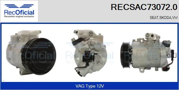 RECOFICIAL kompresszor, klíma - RECSAC73072.0 - TothCarparts