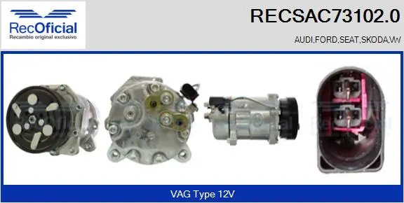 RECOFICIAL kompresszor, klíma - RECSAC73102.0 - TothCarparts