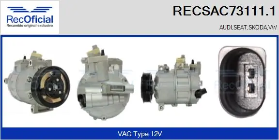 RECOFICIAL kompresszor, klíma - RECSAC73111.1 - TothCarparts