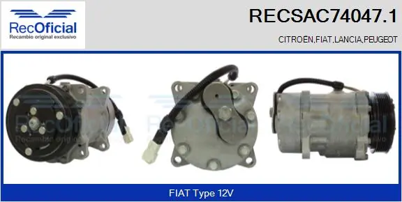 RECOFICIAL kompresszor, klíma - RECSAC74047.1 - TothCarparts