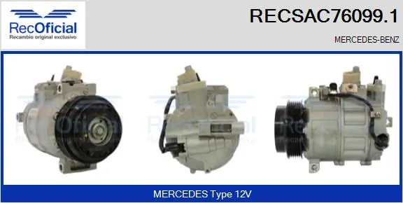 RECOFICIAL kompresszor, klíma - RECSAC76099.1 - TothCarparts