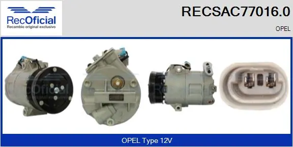 RECOFICIAL kompresszor, klíma - RECSAC77016.0 - TothCarparts