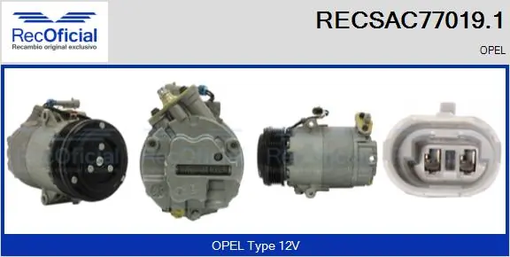RECOFICIAL kompresszor, klíma - RECSAC77019.1 - TothCarparts