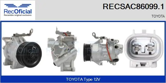 RECOFICIAL kompresszor, klíma - RECSAC86099.1 - TothCarparts