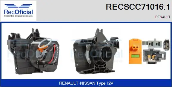 RECOFICIAL Spirálrugó, légzsák - RECSCC71016.1 - TothCarparts