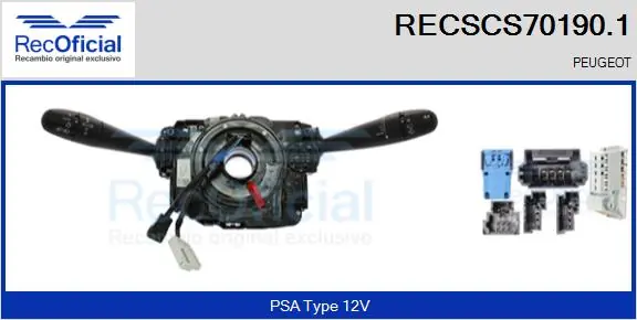 RECOFICIAL kormányoszlop kapcsoló - RECSCS70190.1 - TothCarparts