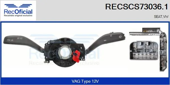 RECOFICIAL kormányoszlop kapcsoló - RECSCS73036.1 - TothCarparts