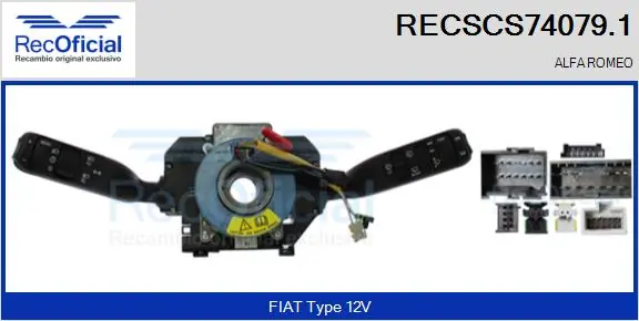 RECOFICIAL kormányoszlop kapcsoló - RECSCS74079.1 - TothCarparts