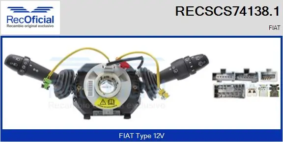 RECOFICIAL kormányoszlop kapcsoló - RECSCS74138.1 - TothCarparts