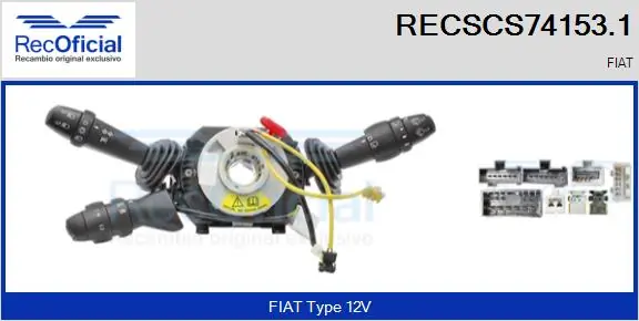 RECOFICIAL kormányoszlop kapcsoló - RECSCS74153.1 - TothCarparts