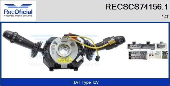 RECOFICIAL kormányoszlop kapcsoló - RECSCS74156.1 - TothCarparts