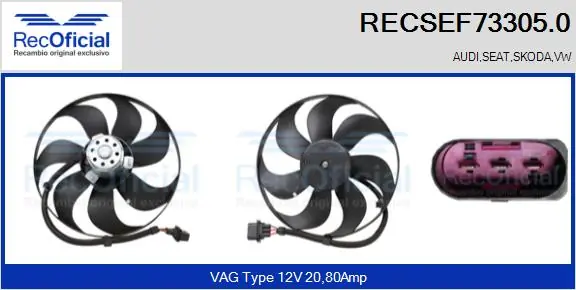 RECOFICIAL ventilátor, motorhűtés - RECSEF73305.0 - TothCarparts