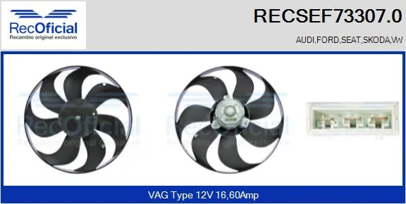RECOFICIAL ventilátor, motorhűtés - RECSEF73307.0 - TothCarparts