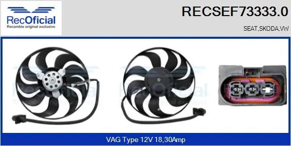 RECOFICIAL ventilátor, motorhűtés - RECSEF73333.0 - TothCarparts