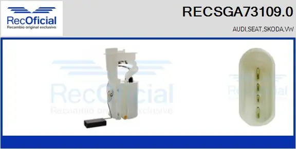 RECOFICIAL üzemanyag-ellátó egység - RECSGA73109.0 - TothCarparts