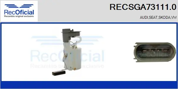 RECOFICIAL üzemanyag-ellátó egység - RECSGA73111.0 - TothCarparts