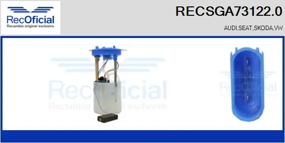 RECOFICIAL üzemanyag-ellátó egység - RECSGA73122.0 - TothCarparts