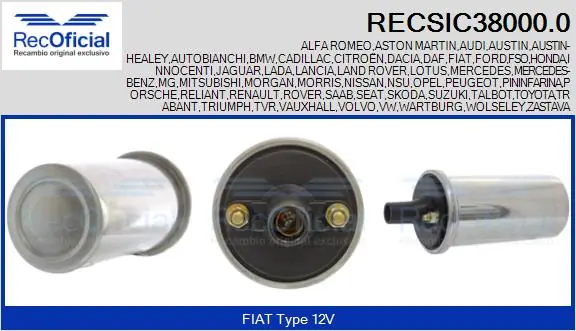 RECOFICIAL gyújtótekercs - RECSIC38000.0 - TothCarparts
