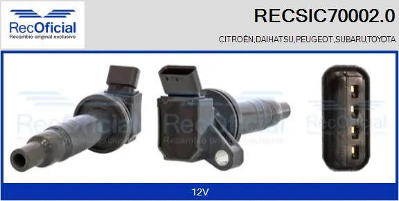 RECOFICIAL gyújtótekercs - RECSIC70002.0 - TothCarparts