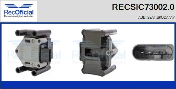 RECOFICIAL gyújtótekercs - RECSIC73002.0 - TothCarparts