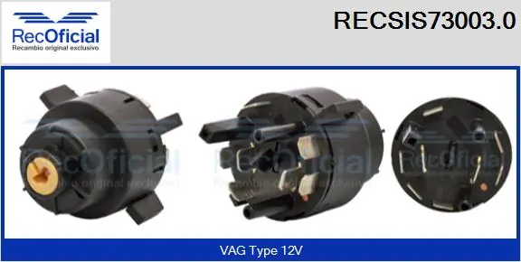 RECOFICIAL gyújtás/indítás kapcsoló - RECSIS73003.0 - TothCarparts
