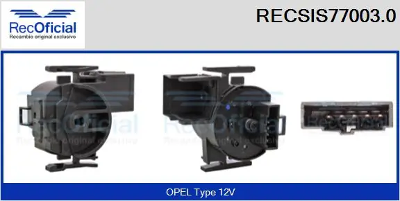 RECOFICIAL gyújtás/indítás kapcsoló - RECSIS77003.0 - TothCarparts