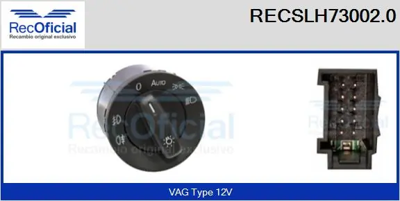 RECOFICIAL kapcsoló, főfényszóró - RECSLH73002.0 - TothCarparts