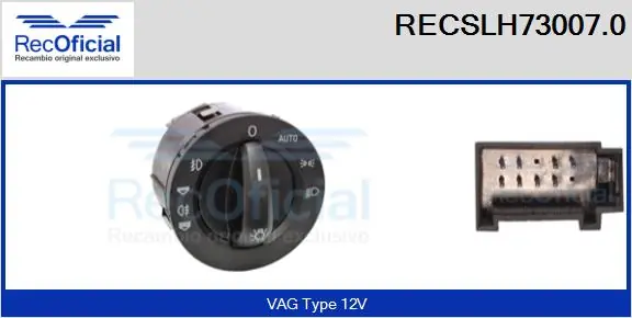 RECOFICIAL kapcsoló, főfényszóró - RECSLH73007.0 - TothCarparts