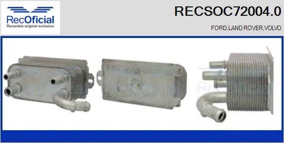 RECOFICIAL Olajhűtő, motorolaj - RECSOC72004.0 - TothCarparts