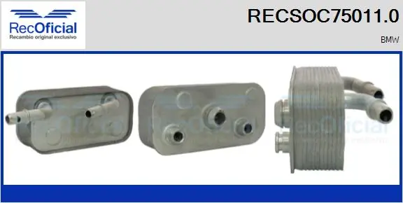 RECOFICIAL Olajhűtő, motorolaj - RECSOC75011.0 - TothCarparts