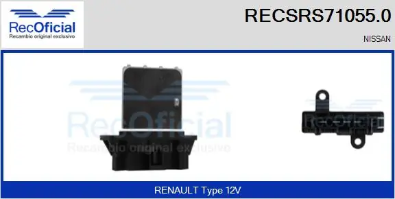 RECOFICIAL ellenállás, belső tér szellőzés - RECSRS71055.0 - TothCarparts