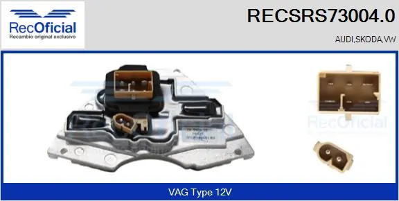 RECOFICIAL ellenállás, belső tér szellőzés - RECSRS73004.0 - TothCarparts