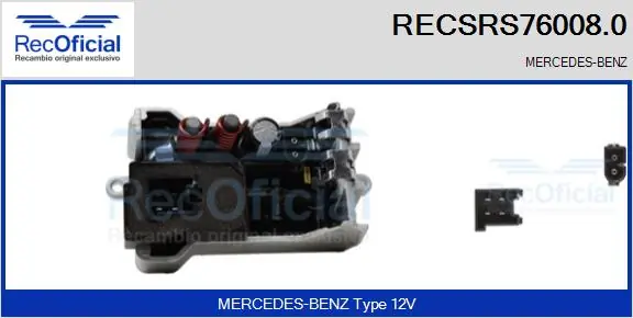 RECOFICIAL ellenállás, belső tér szellőzés - RECSRS76008.0 - TothCarparts