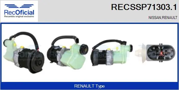 RECOFICIAL hidraulikus szivattyú, kormányzás - RECSSP71303.1 - TothCarparts