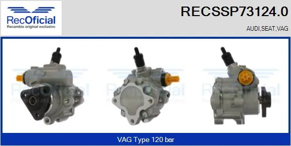 RECOFICIAL hidraulikus szivattyú, kormányzás - RECSSP73124.0 - TothCarparts