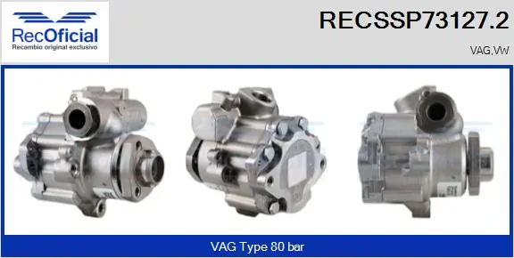 RECOFICIAL hidraulikus szivattyú, kormányzás - RECSSP73127.2 - TothCarparts