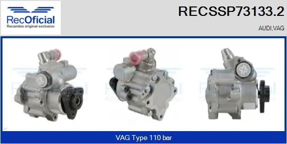 RECOFICIAL hidraulikus szivattyú, kormányzás - RECSSP73133.2 - TothCarparts