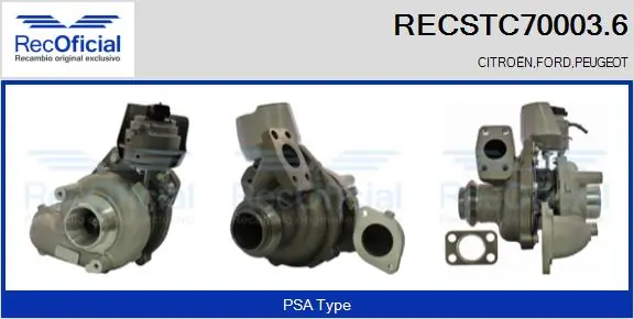 RECOFICIAL töltő, feltöltés - RECSTC70003.6 - TothCarparts